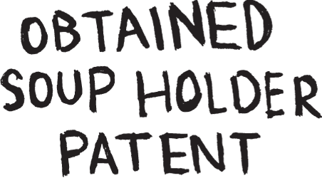 obstained soup holder patent.