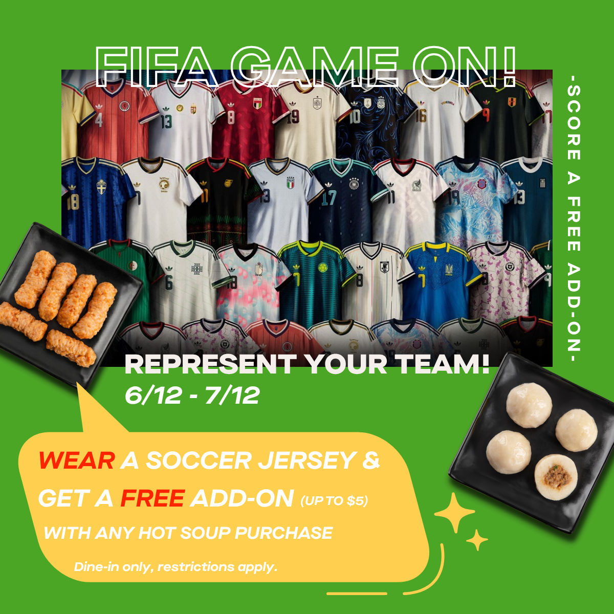 FIFA Game On! Wear Your Jersey & Score a Free Add-On